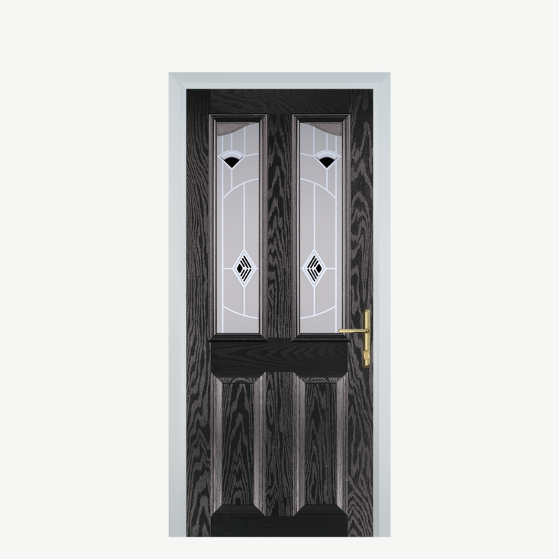 Door B 2 Panel 2 Angle Black Brown Murano Black image 0