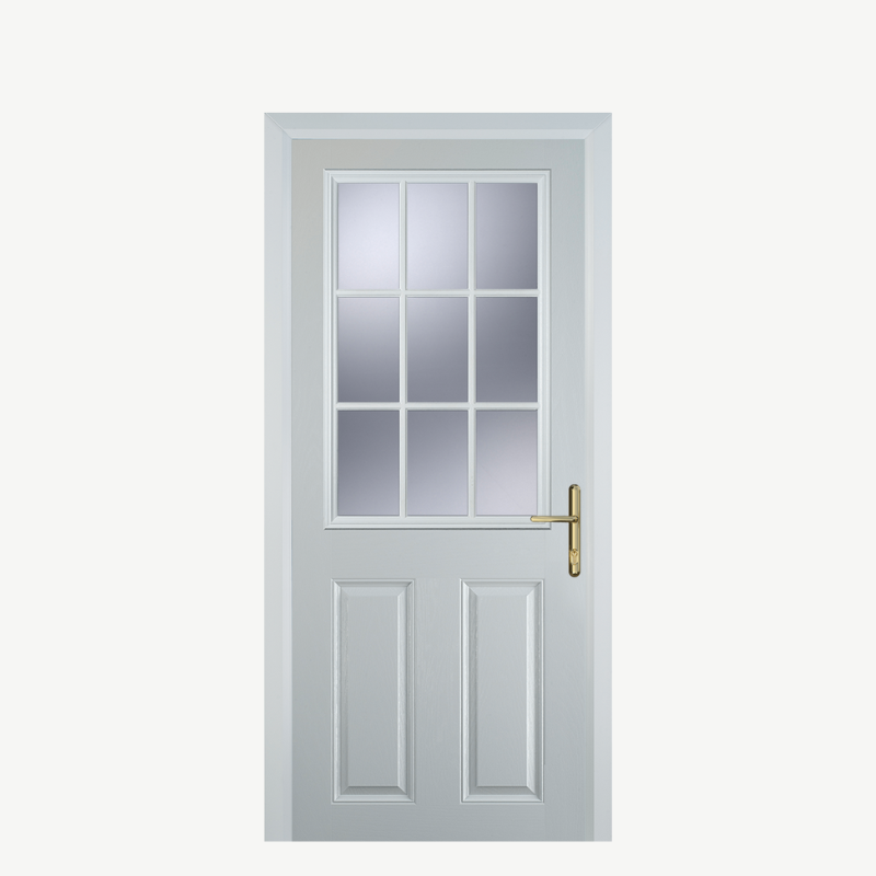DoorK 2 Panel 1 Grill White image 0