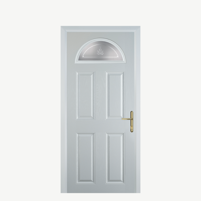 Door D 4 Panel 1 Arch White Straxton image 0