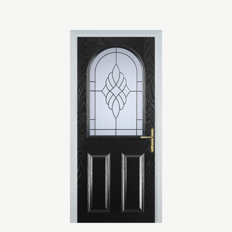 Door E 2 Panel 1 Arch Black Crystal Eternity image 0