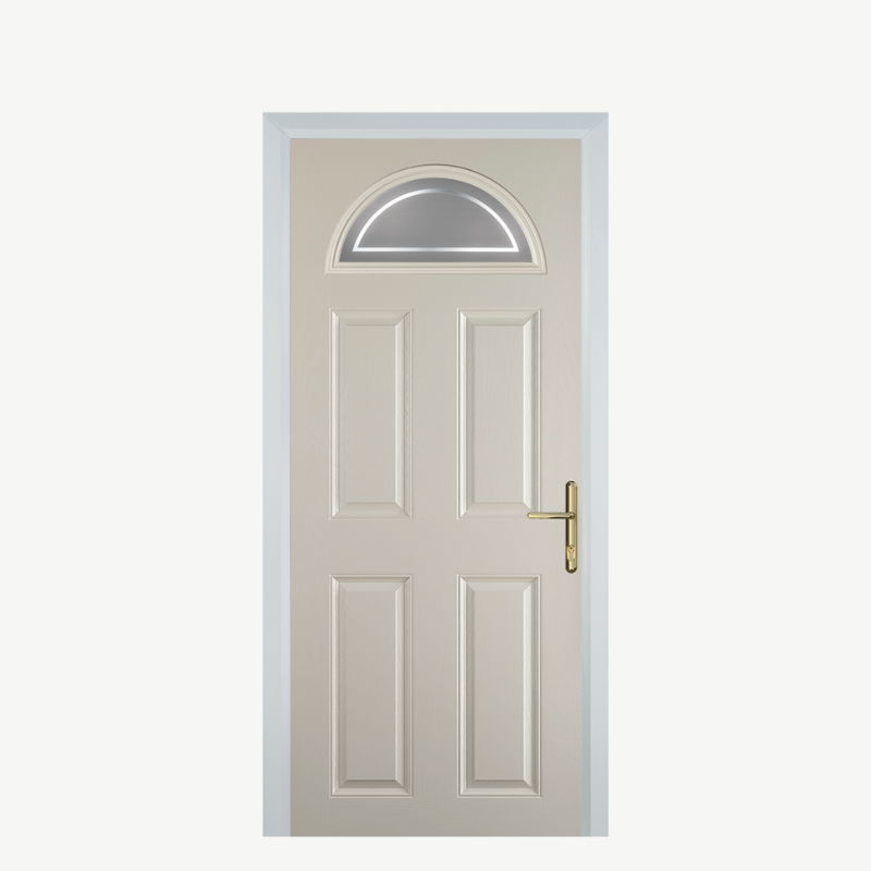Door D 4 Panel 1 Arch Cream Enfield image 0