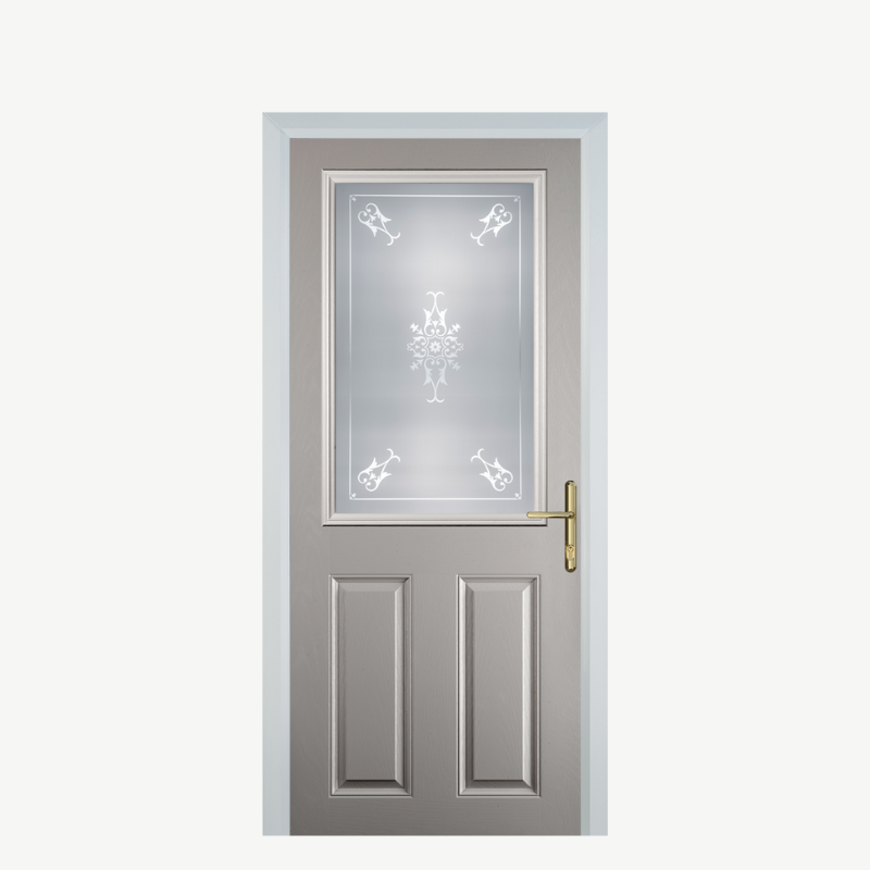 Door F 2 Panel 1 Square Agate Grey Straxton image 0