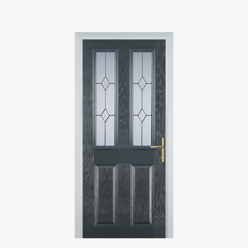 Door C 2 Panel 2 Square Grey Classic image 0