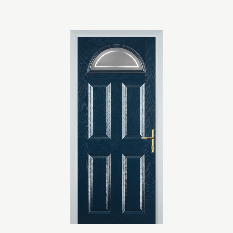 Door D 4 Panel 1 Arch Blue Enfield image 0