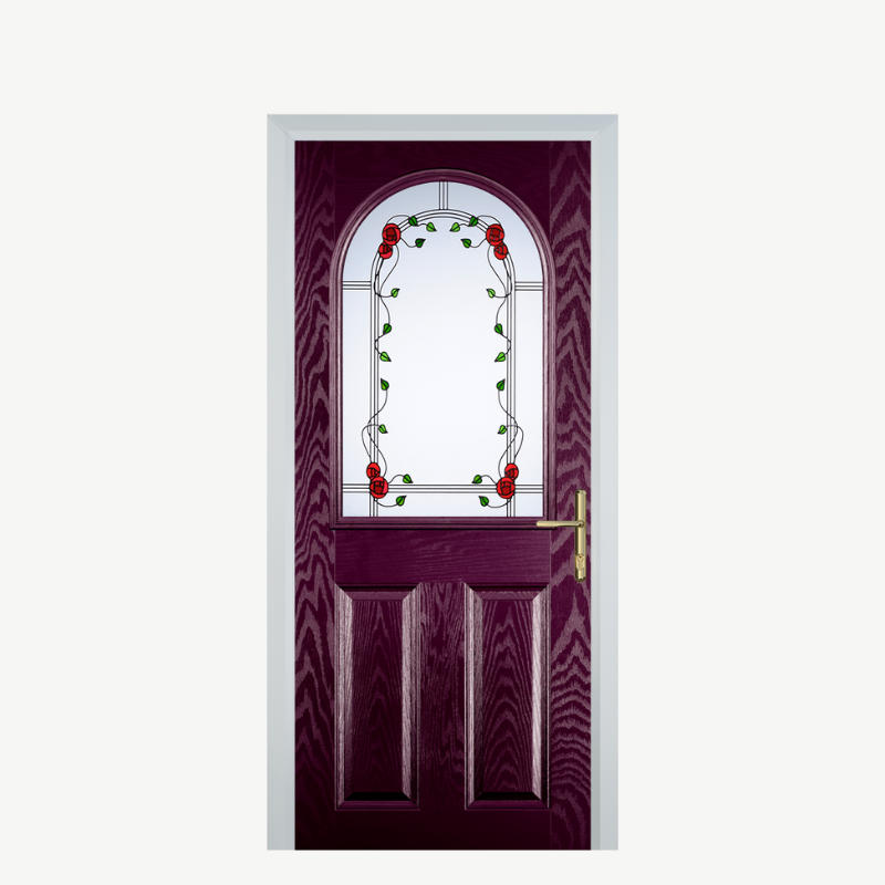 Door E 2 Panel 1 Arch Purple Violet Mackintosh Rose image 0