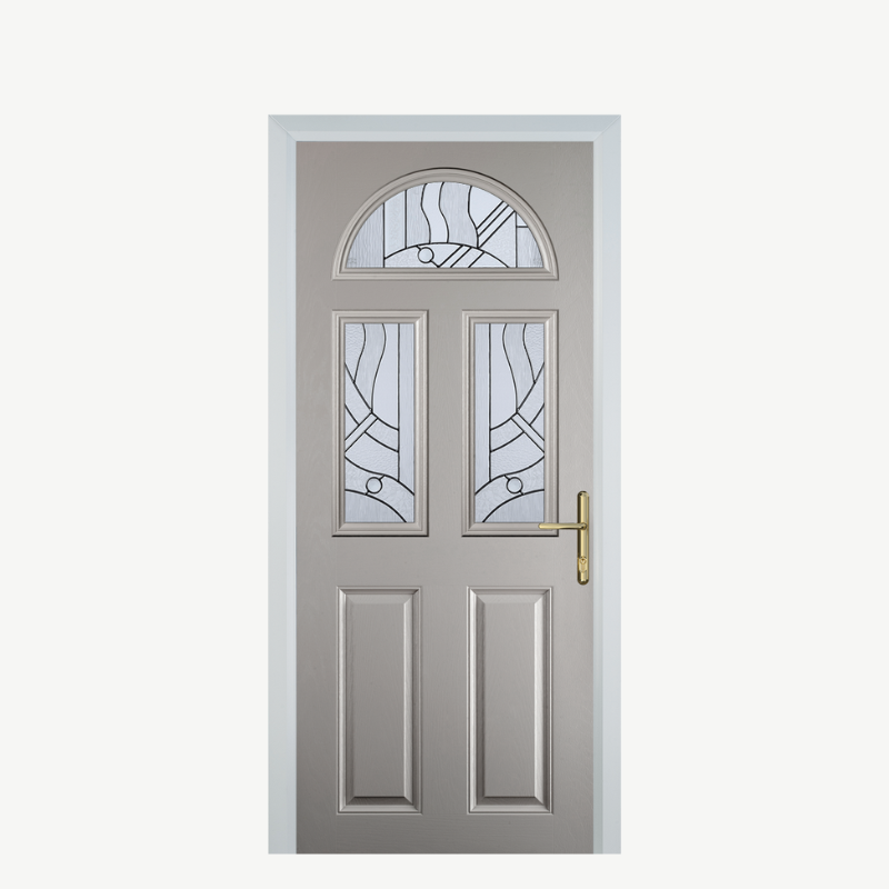 Door G 2 Panel 1 Arch Agate Grey Zinc Art Abstract image 0
