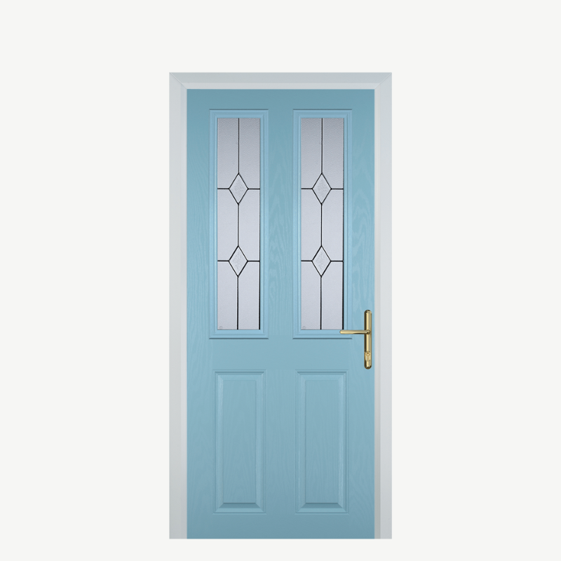 Door C 2 Panel 2 Square Duck Egg Blue Classic image 0