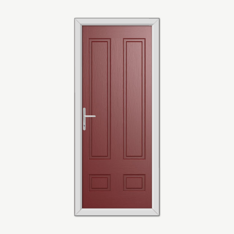 Aston Solid Red Composite Door image 0