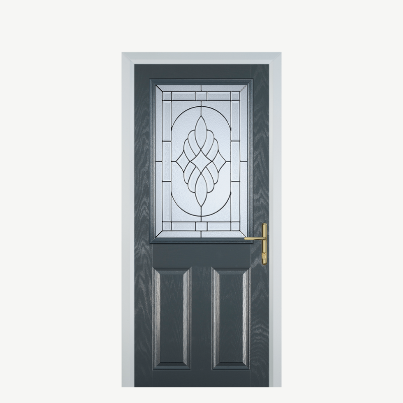 Door F 2 Panel 1 Square Grey Zinc Art Elegance image 0