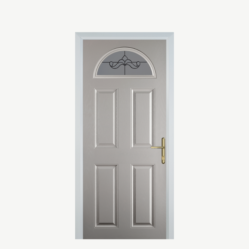 Door D 4 Panel 1 Arch Agate Grey Crystal Bohemia Frost image 0