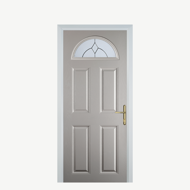 Door D 4 Panel 1 Arch Agate Grey Classic image 0