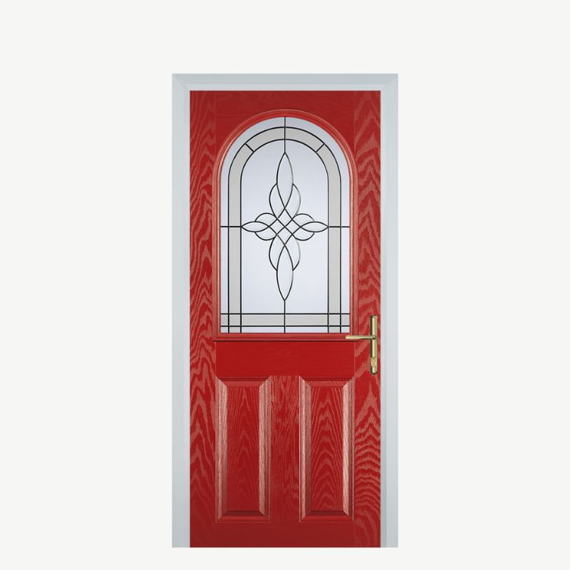 Door E 2 Panel 1 Arch Red Crystal Harmony Frost image 0