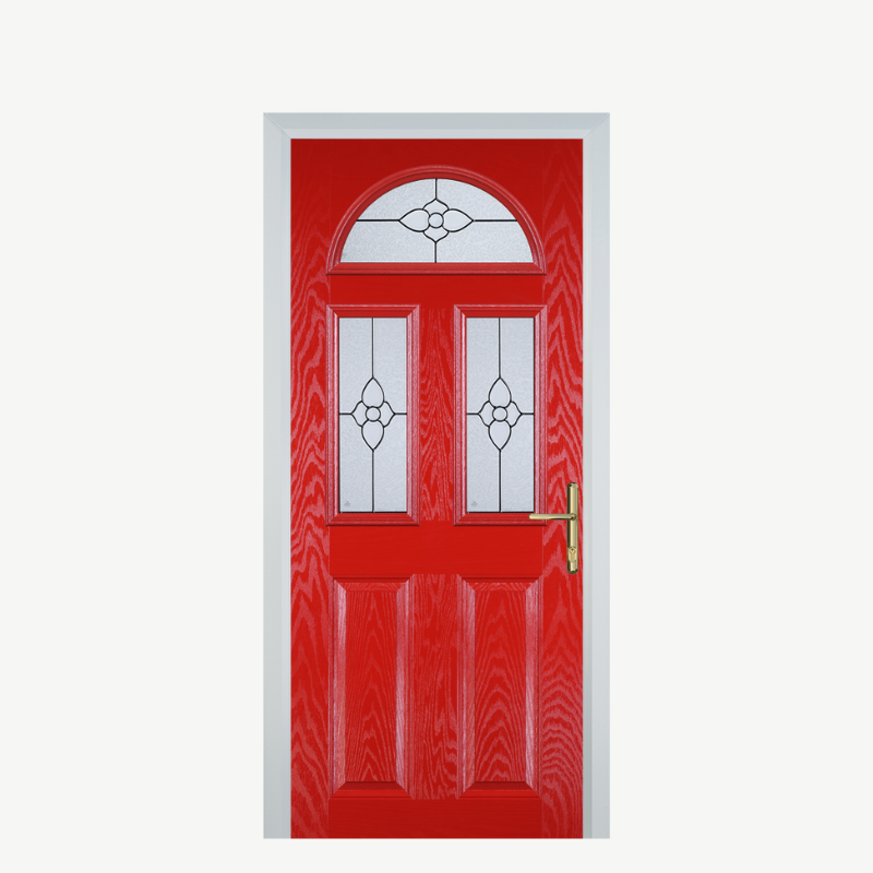 Door G 2 Panel 1 Arch Poppy Red (High Gloss) Finesse image 0