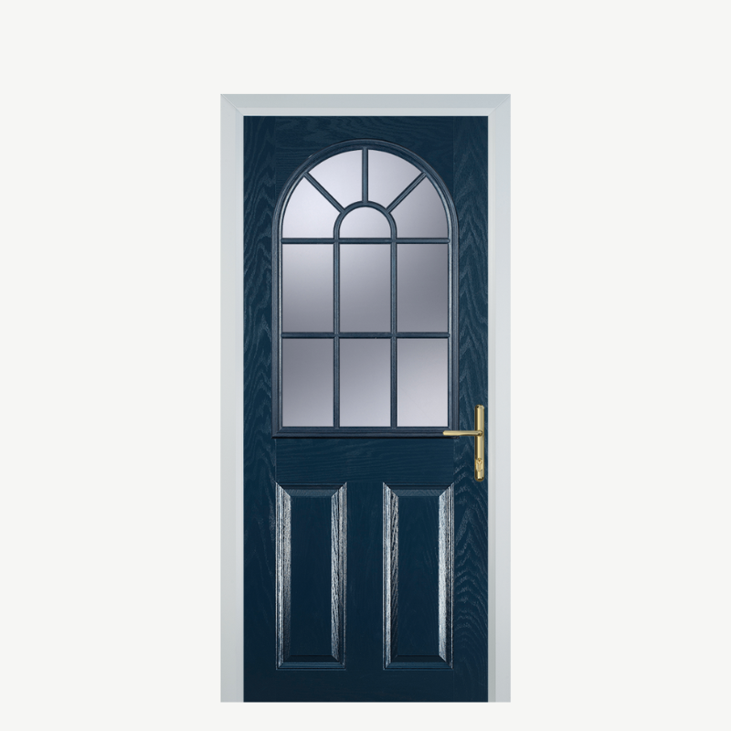 DoorL 2 Panel Sunburst Blue image 0