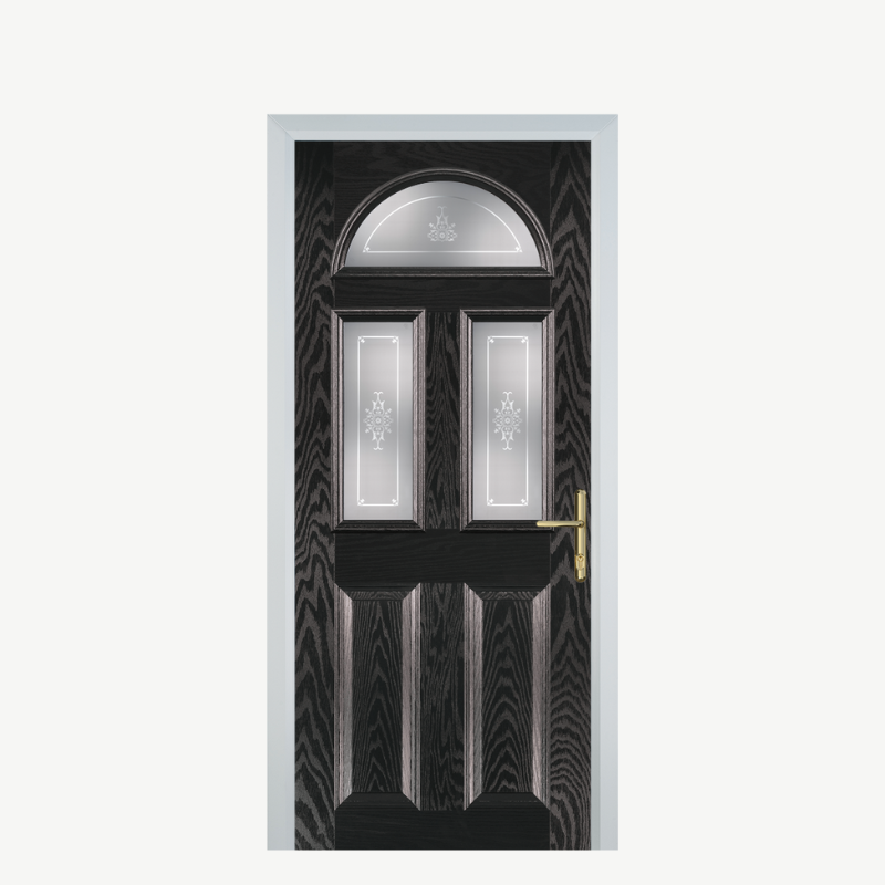 Door G 2 Panel 1 Arch Black Brown Straxton image 0