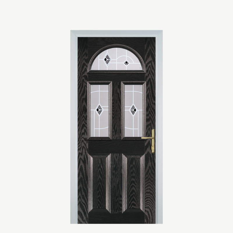 Door G 2 Panel 1 Arch Black Brown Murano Black image 0