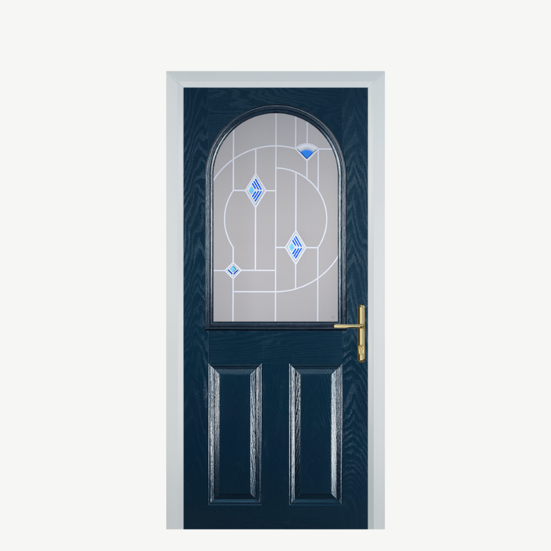 Door E 2 Panel 1 Arch Blue Murano Blue image 0