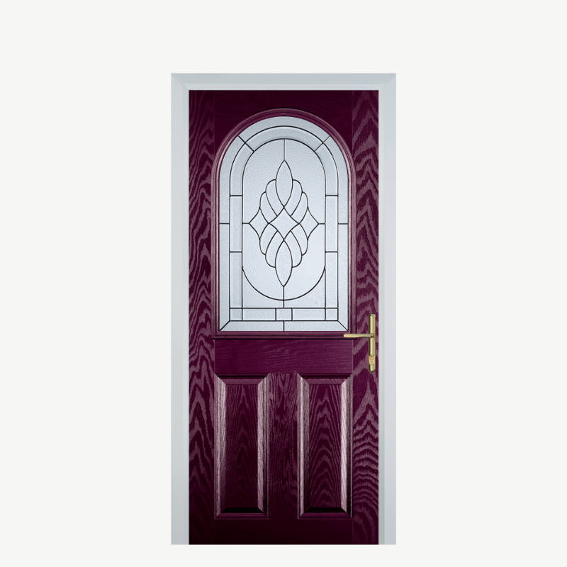 Door E 2 Panel 1 Arch Purple Violet Zinc Art Elegance image 0