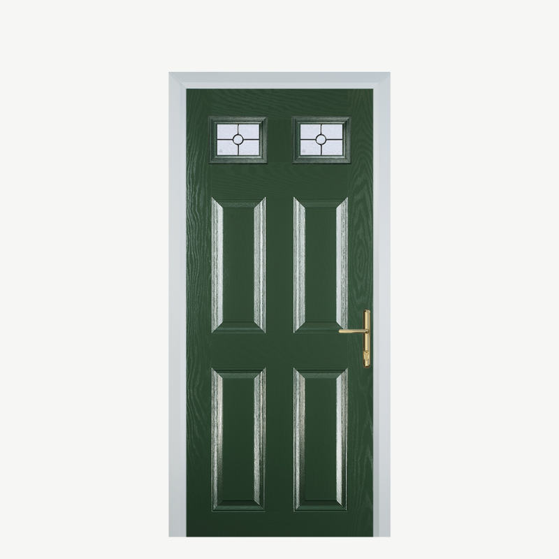 DoorI 4 Panel 2 Square Green Finesse image 0
