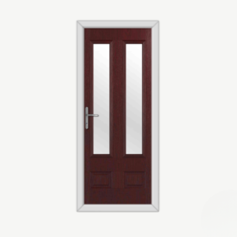 Aston Glazed 2 Rosewood Composite Door image 0