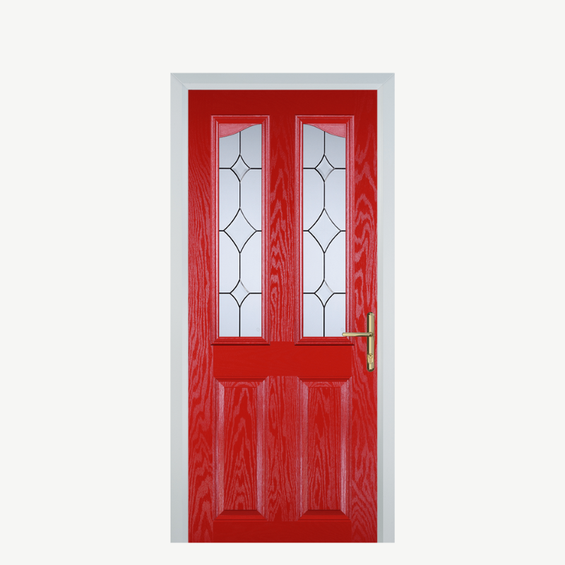 Door B 2 Panel 2 Angle Poppy Red (High Gloss) Crystal Diamond image 0