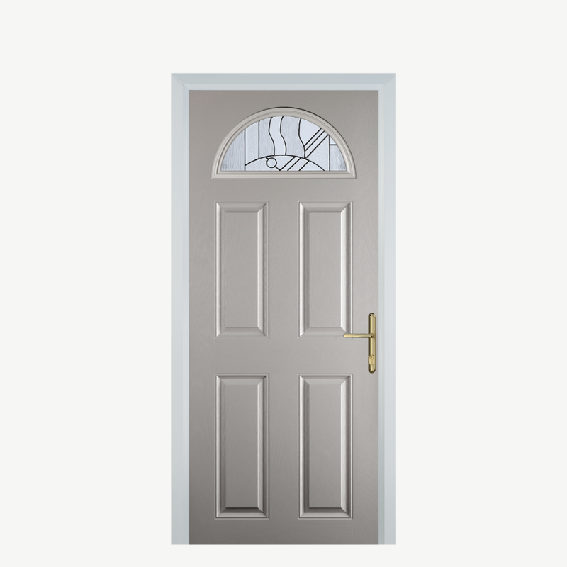 Door D 4 Panel 1 Arch Agate Grey Zinc Art Abstract image 0
