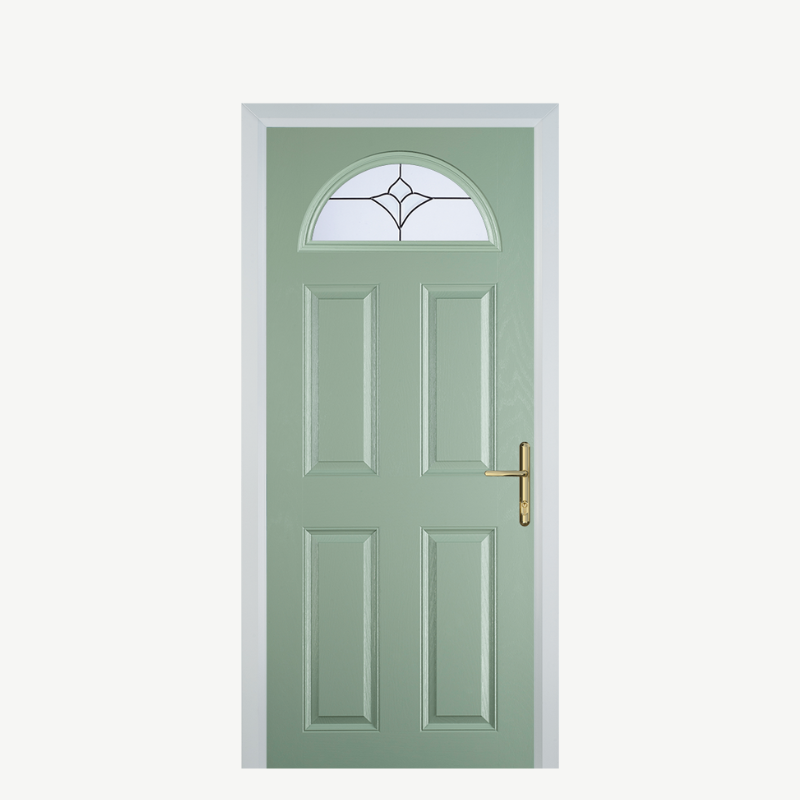 Door D 4 Panel 1 Arch Chartwell Green Crystal Tulip Arch image 0
