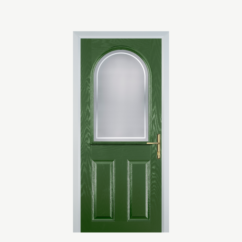 Door E 2 Panel 1 Arch Fern Green Enfield image 0
