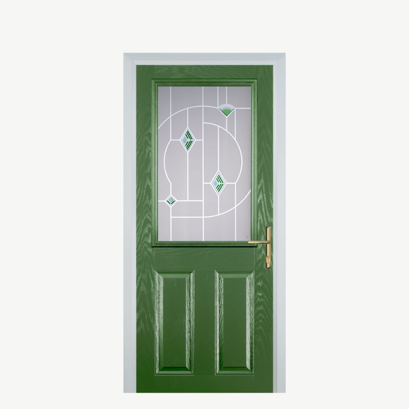 Door F 2 Panel 1 Square Fern Green Murano Green image 0