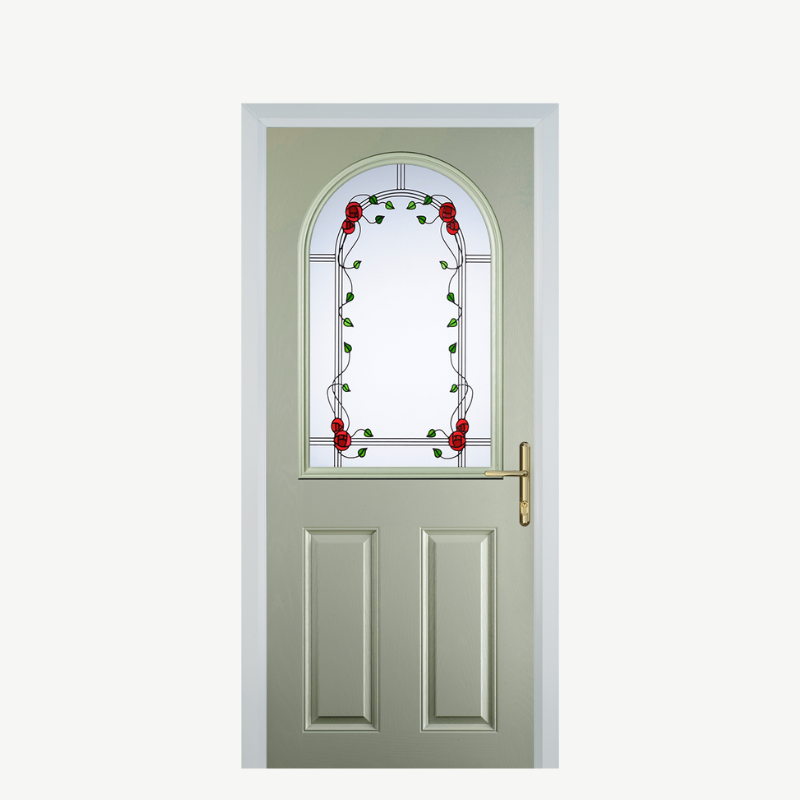 Door E 2 Panel 1 Arch Pebble Grey Mackintosh Rose image 0