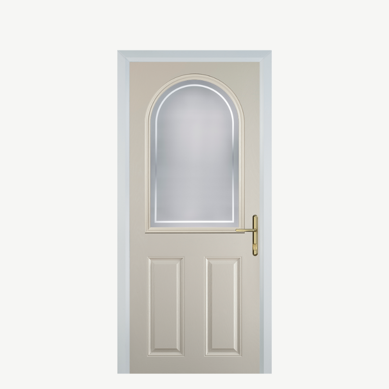 Door E 2 Panel 1 Arch Cream Enfield image 0