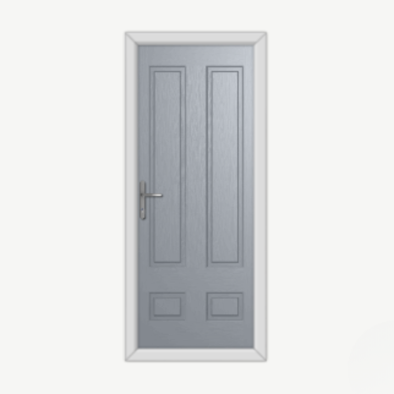 Aston Solid Silver Composite Door image 0