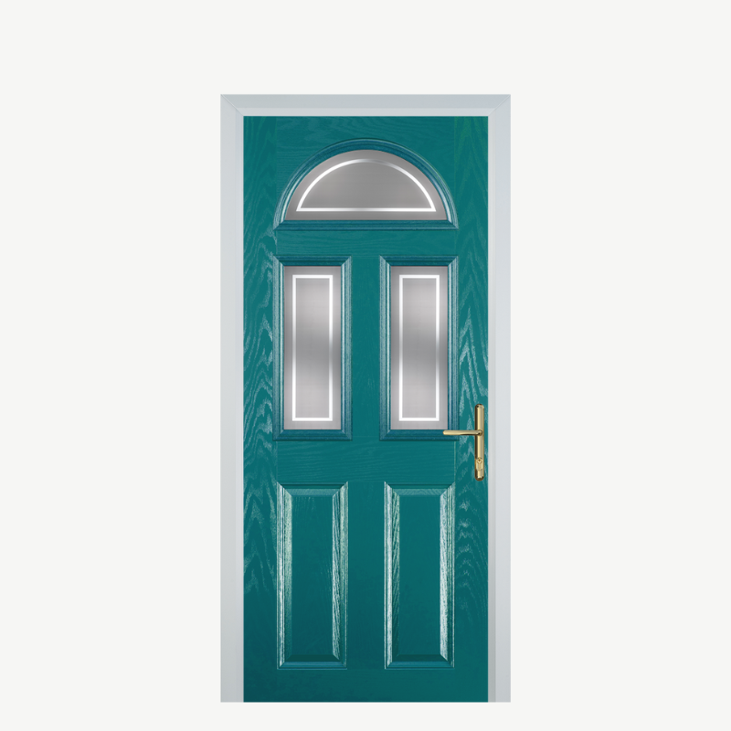 Door G 2 Panel 1 Arch Turquoise Blue Enfield image 0