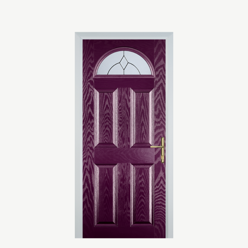 Door D 4 Panel 1 Arch Purple Violet Classic image 0