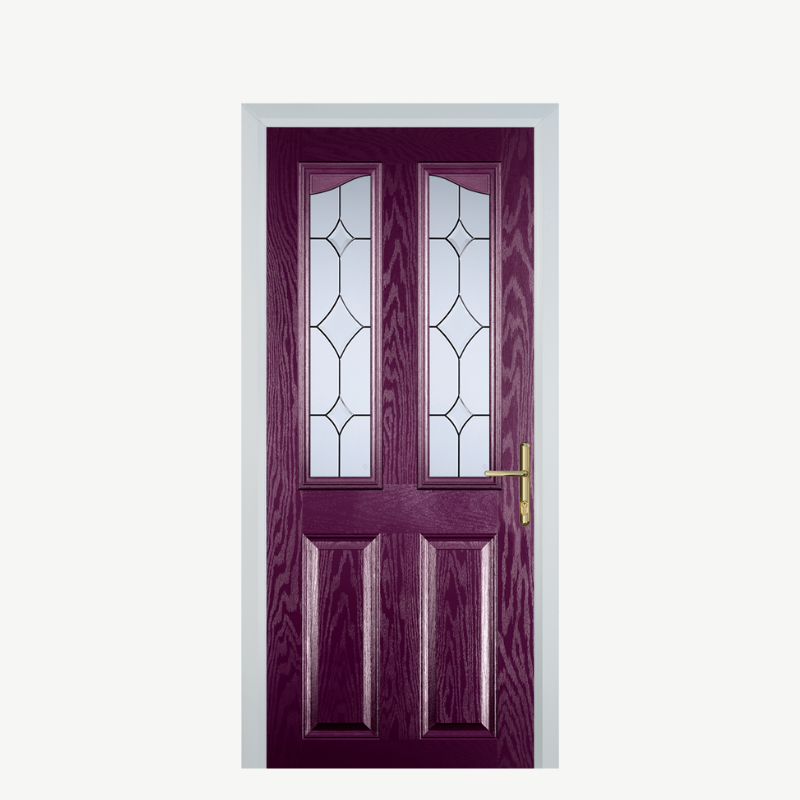 Door B 2 Panel 2 Angle Purple Violet Crystal Diamond image 0