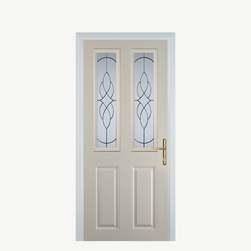 Door C 2 Panel 2 Square Cream Zinc Art Elegance image 0
