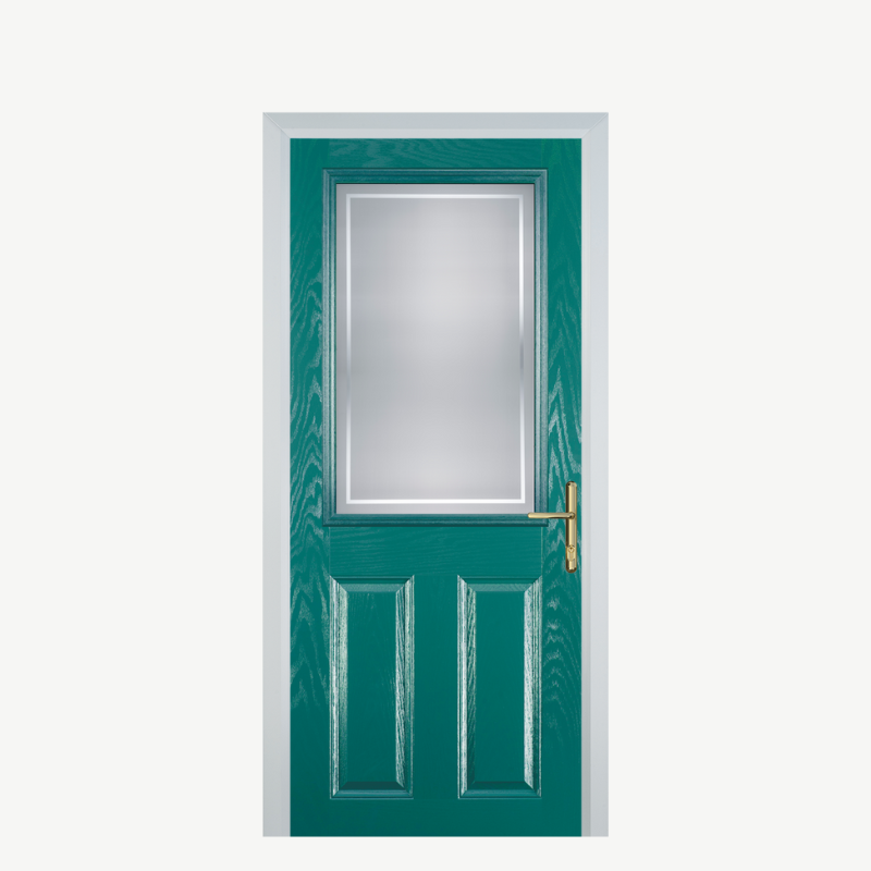 Door F 2 Panel 1 Square Turquoise Blue Enfield image 0
