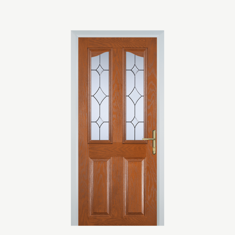 Door B 2 Panel 2 Angle Oak Crystal Diamond image 0