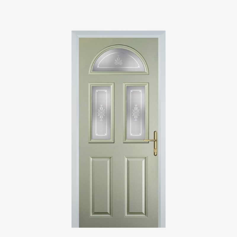 Door G 2 Panel 1 Arch Pebble Grey Straxton image 0