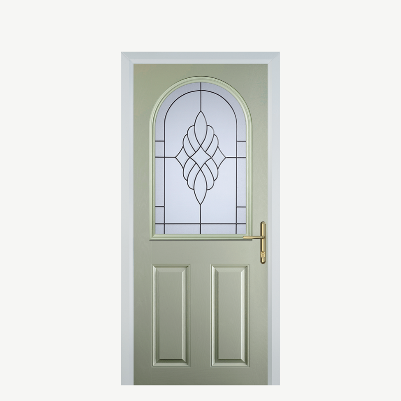 Door E 2 Panel 1 Arch Pebble Grey Crystal Eternity image 0