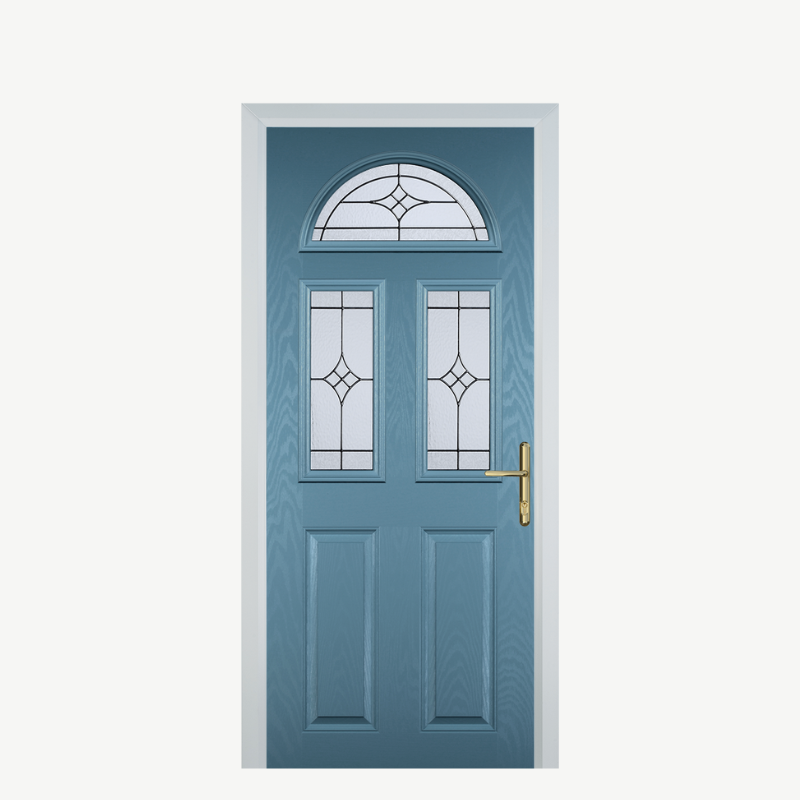 Door G 2 Panel 1 Arch Pastel Blue Zinc Art Elegance image 0