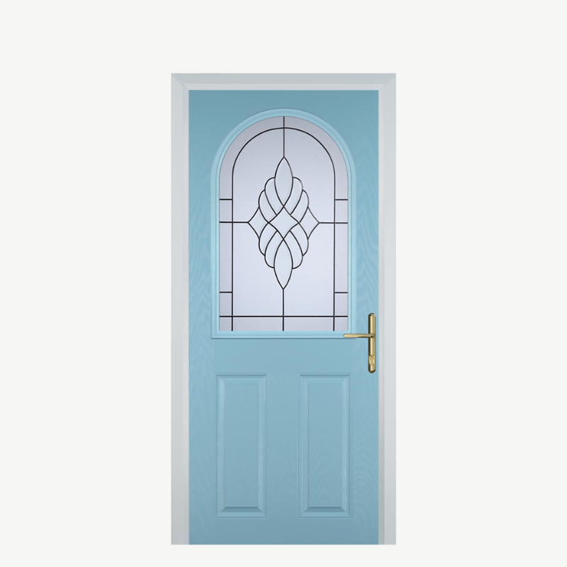 Door E 2 Panel 1 Arch Duck Egg Blue Crystal Eternity image 0