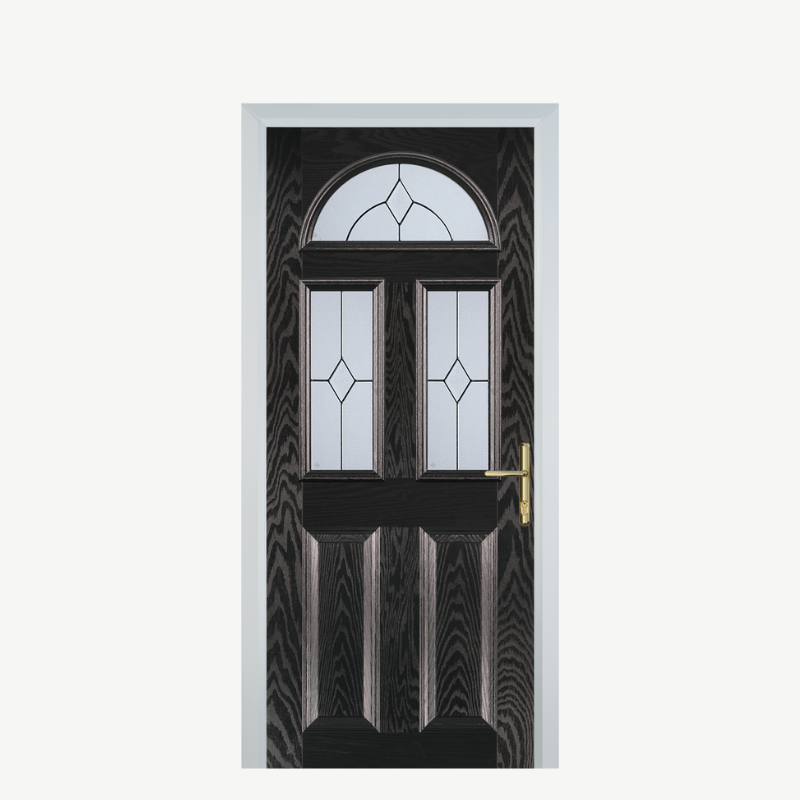 Door G 2 Panel 1 Arch Black Brown Classic image 0
