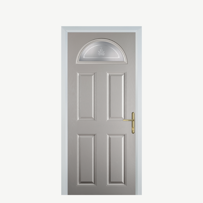 Door D 4 Panel 1 Arch Agate Grey Straxton image 0