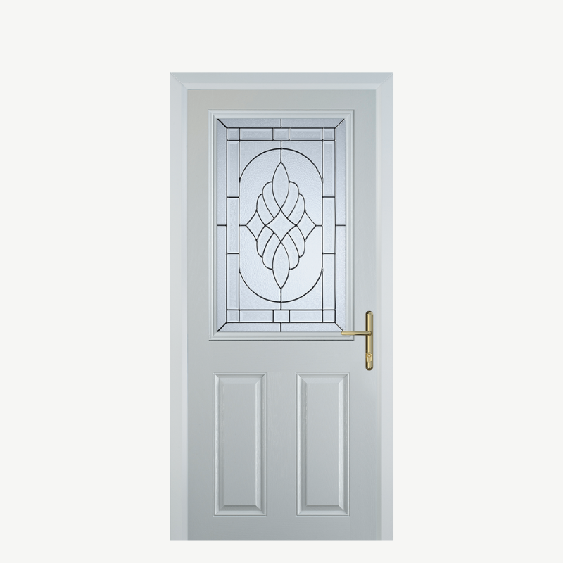 Door F 2 Panel 1 Square White Zinc Art Elegance image 0