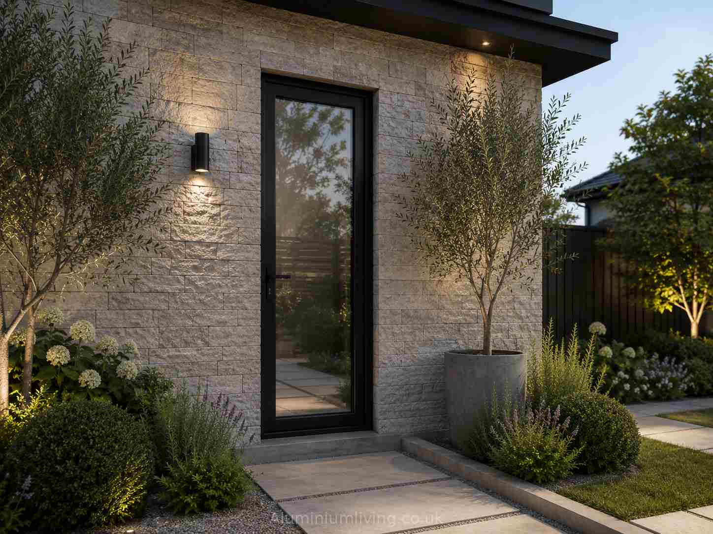 Single Black Aluminium Door-thumbmail-1