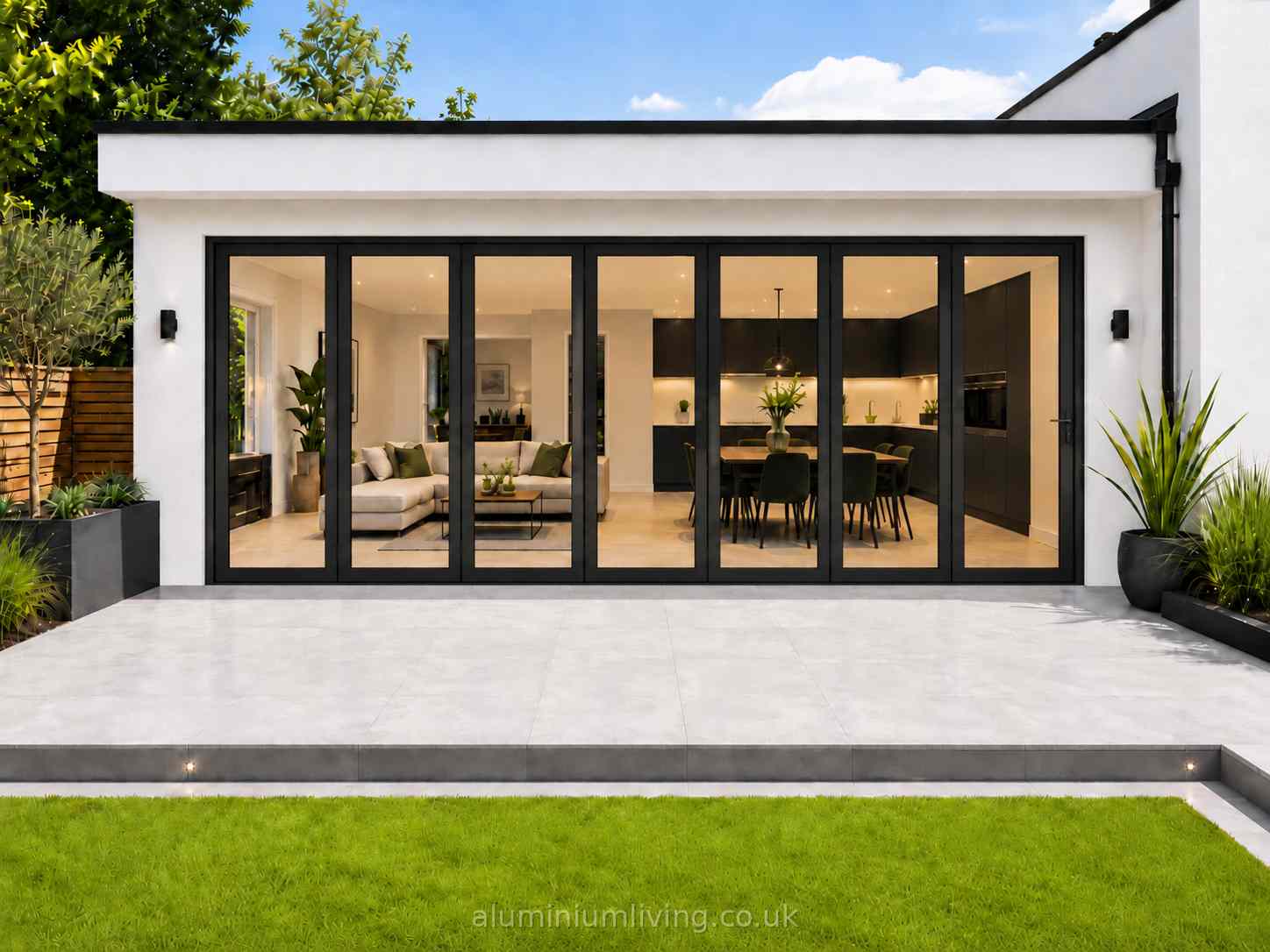 7 Panel Black Aluminium Bifold Door-thumbmail-1
