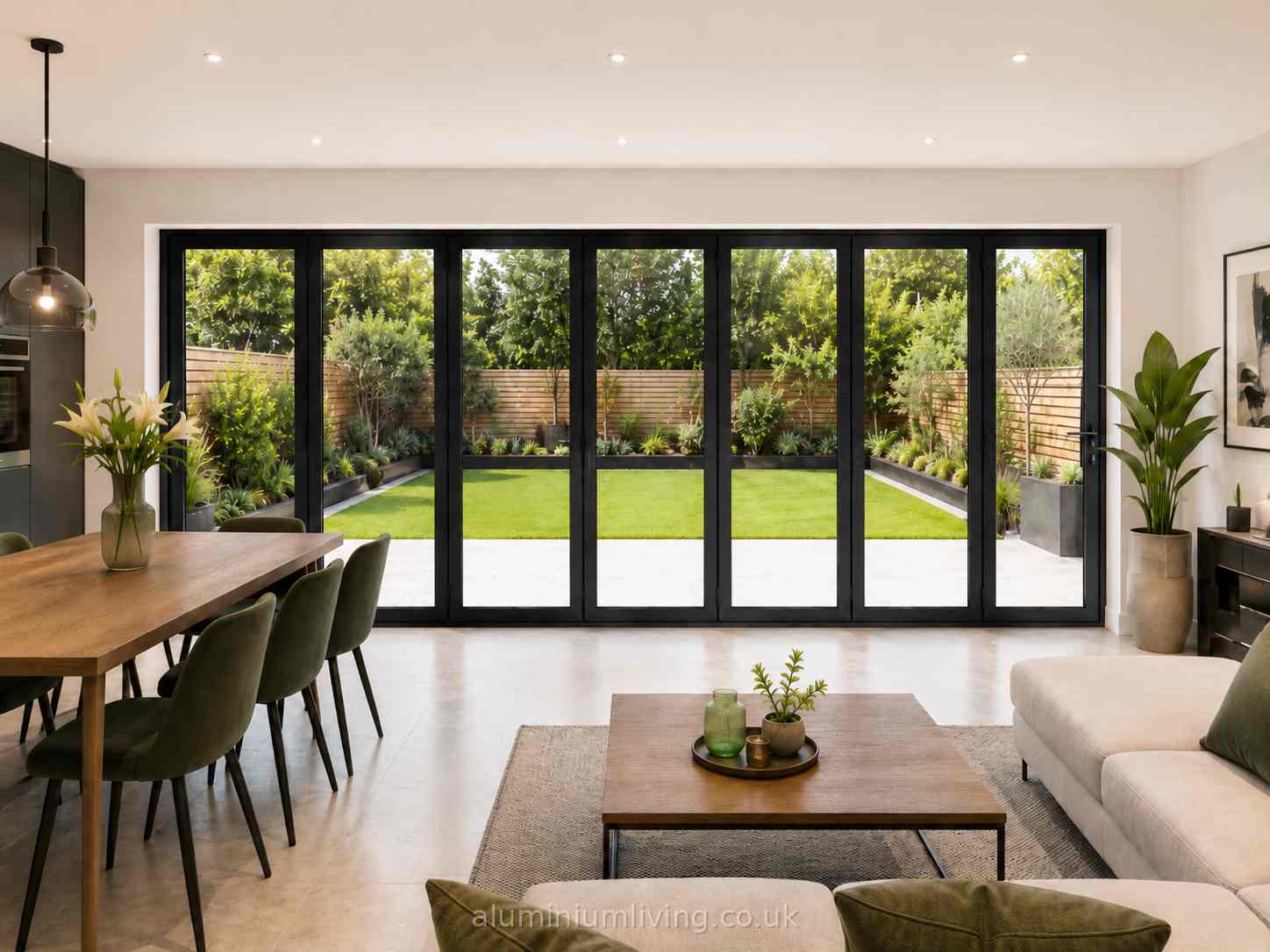 7 Panel Black Aluminium Bifold Door-thumbmail-2