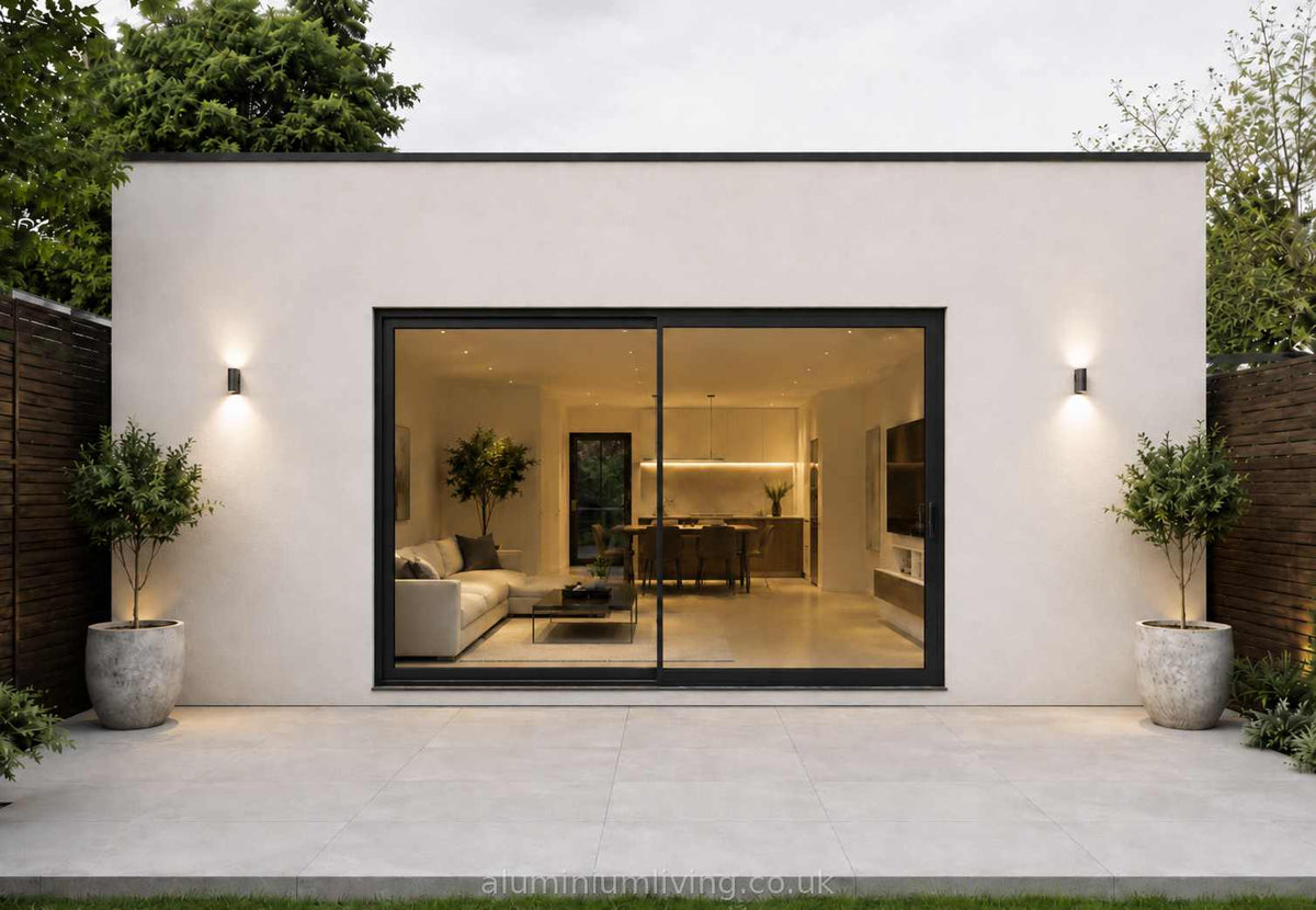 2 Panel Black Sliding Door-thumbmail-2