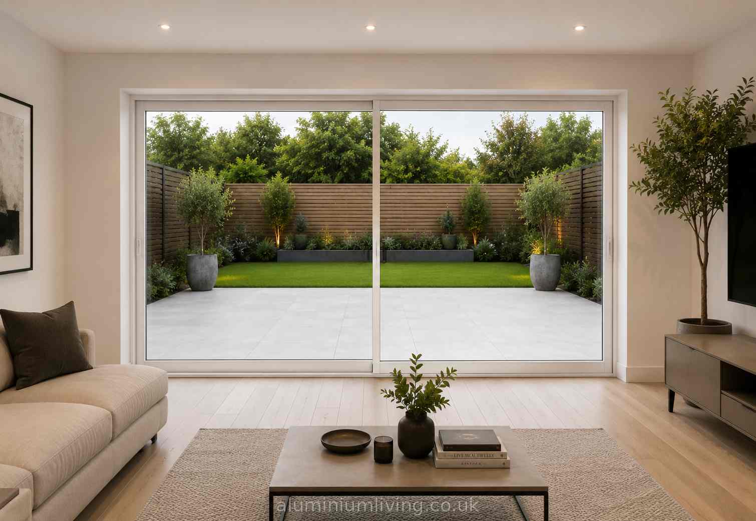 2 Panel White Sliding Door-thumbmail-1